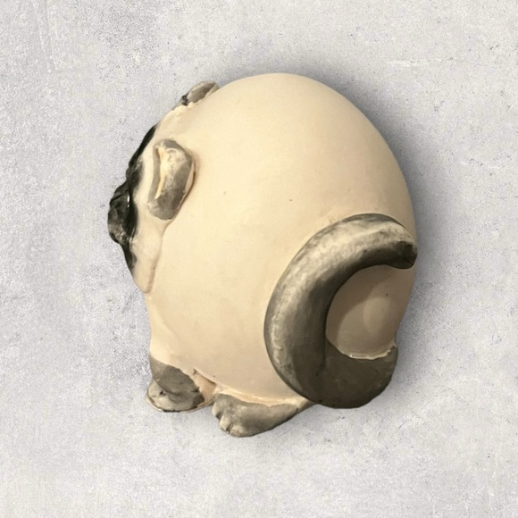 Vintage Allyson Nagel 1994 Ceramic Cat Egg Figurine 2”H Signed Hand Painted - Picture 5 of 9